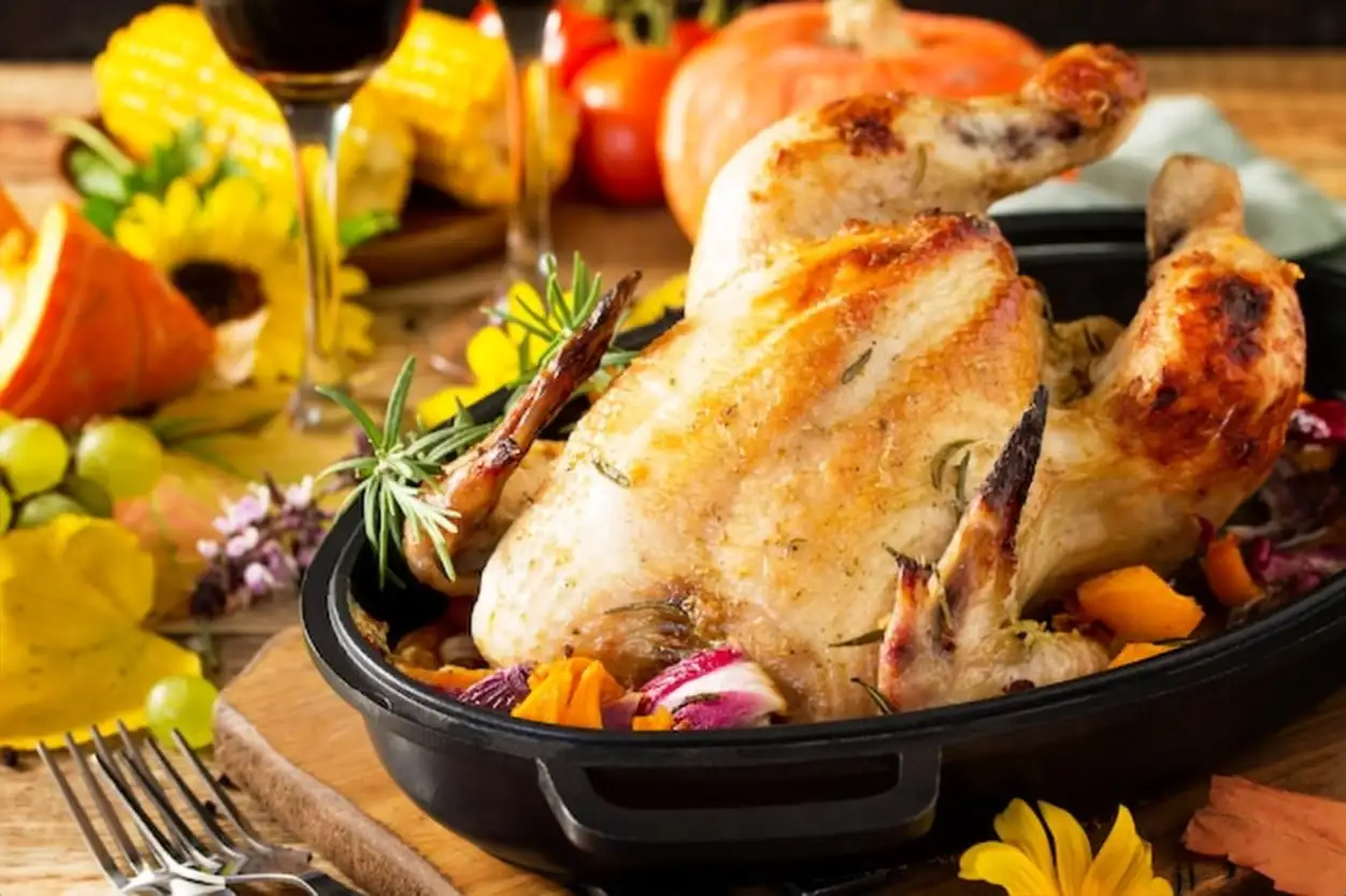 Close-up of food served on table