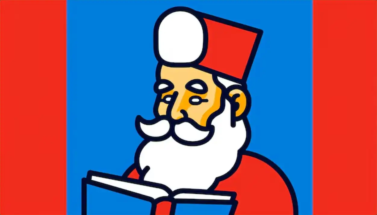a mascot logo of a website that generates poems for Sinterklaas