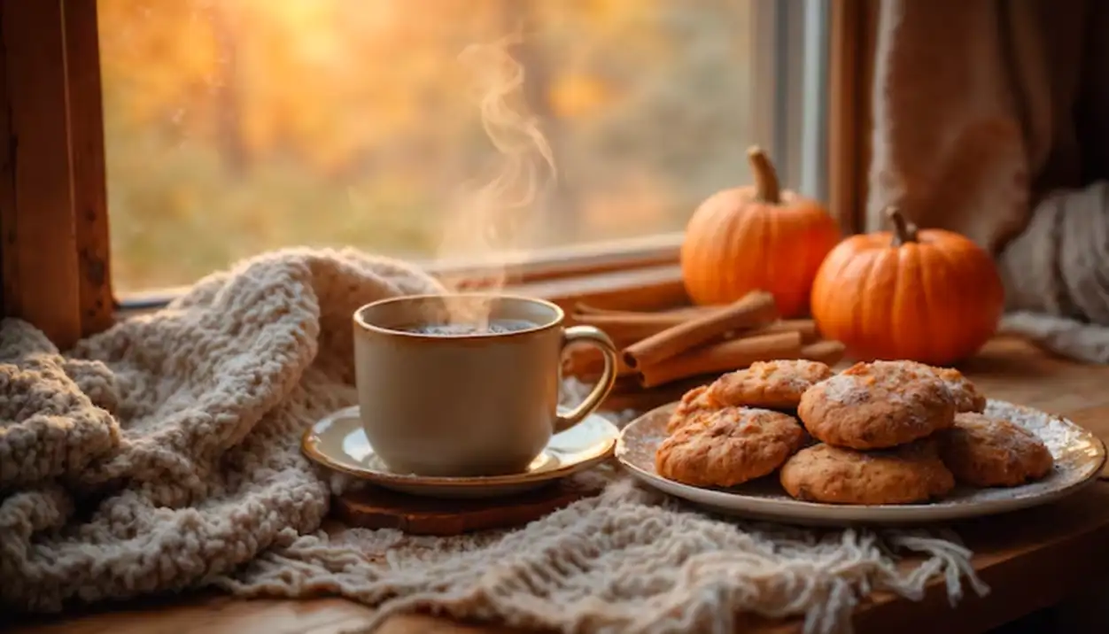 Beautiful cozy autumn scene