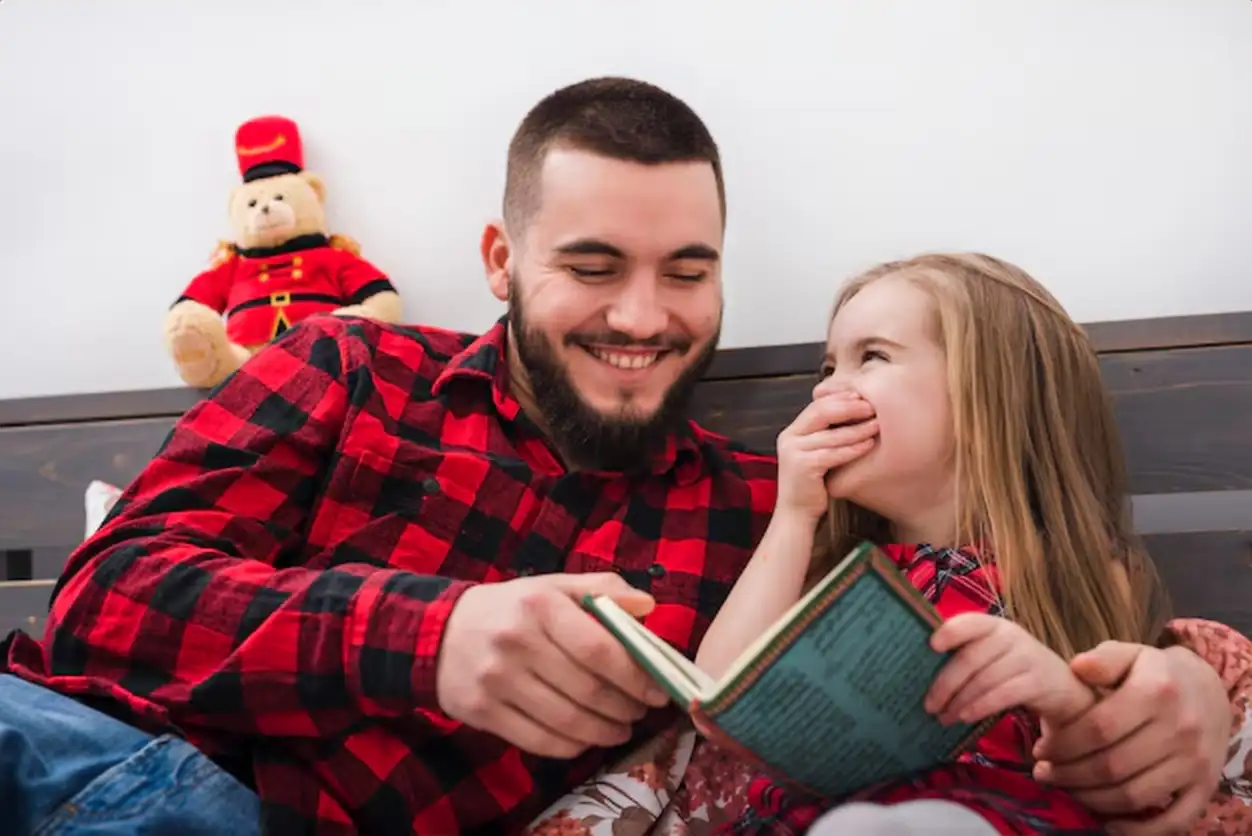 Father and daughter together on fathers day