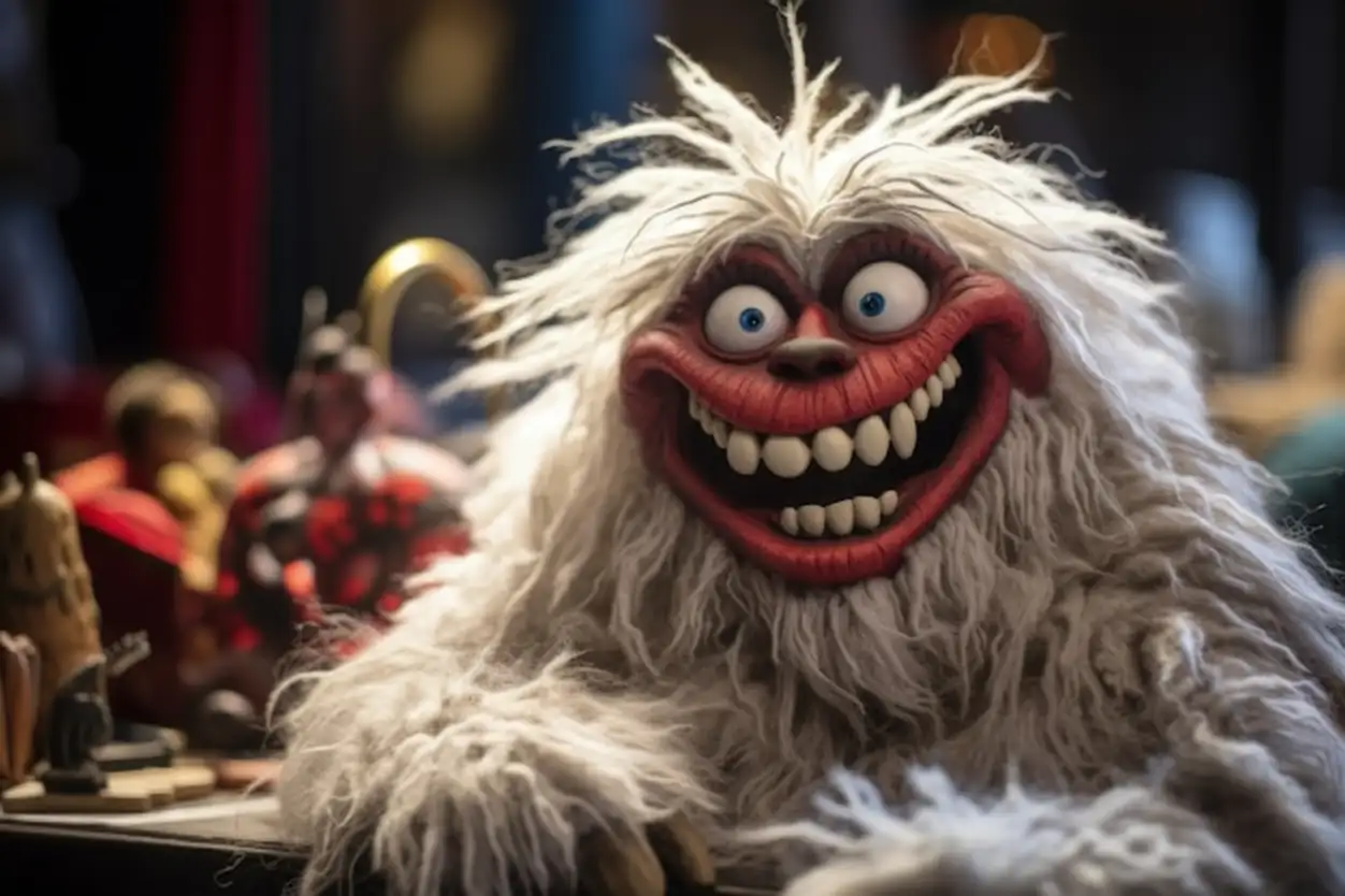 Cranky creature illustrating the grinch