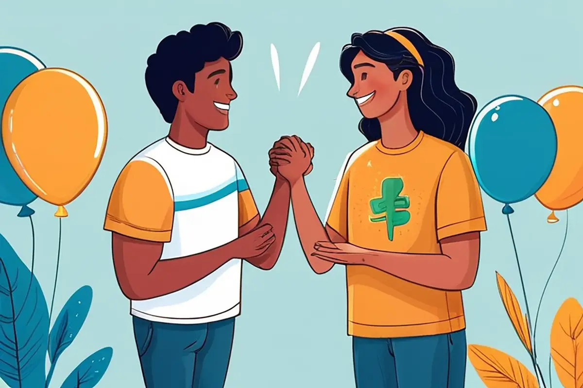 personne serrant main sincèrement, bonne foi, honnêteté illustration