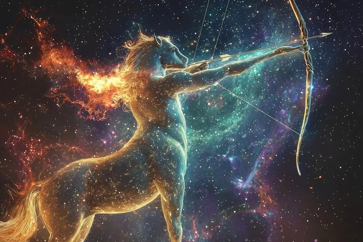 Sagittaire astrologie arc ciel voyageur