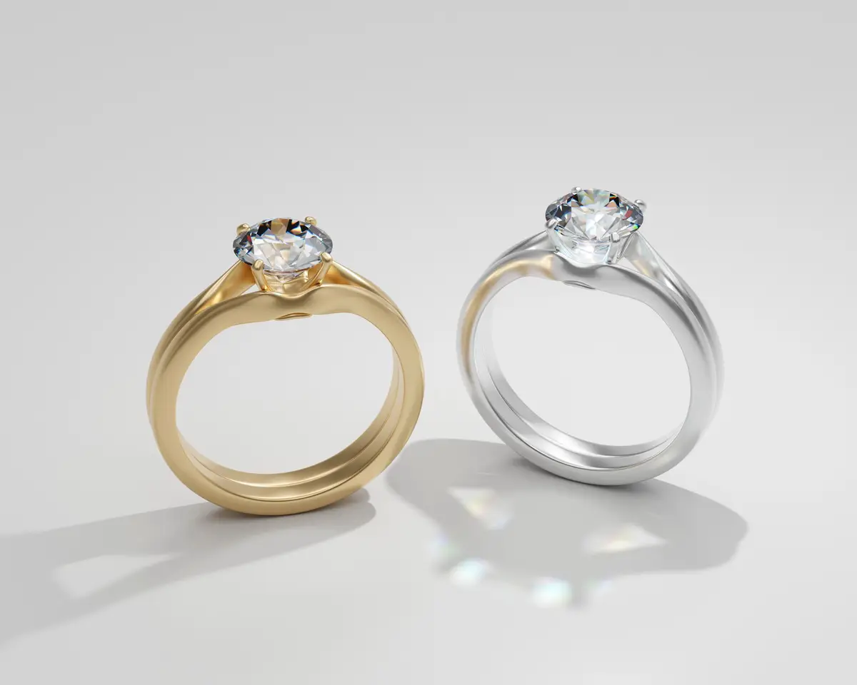 gold silver ring