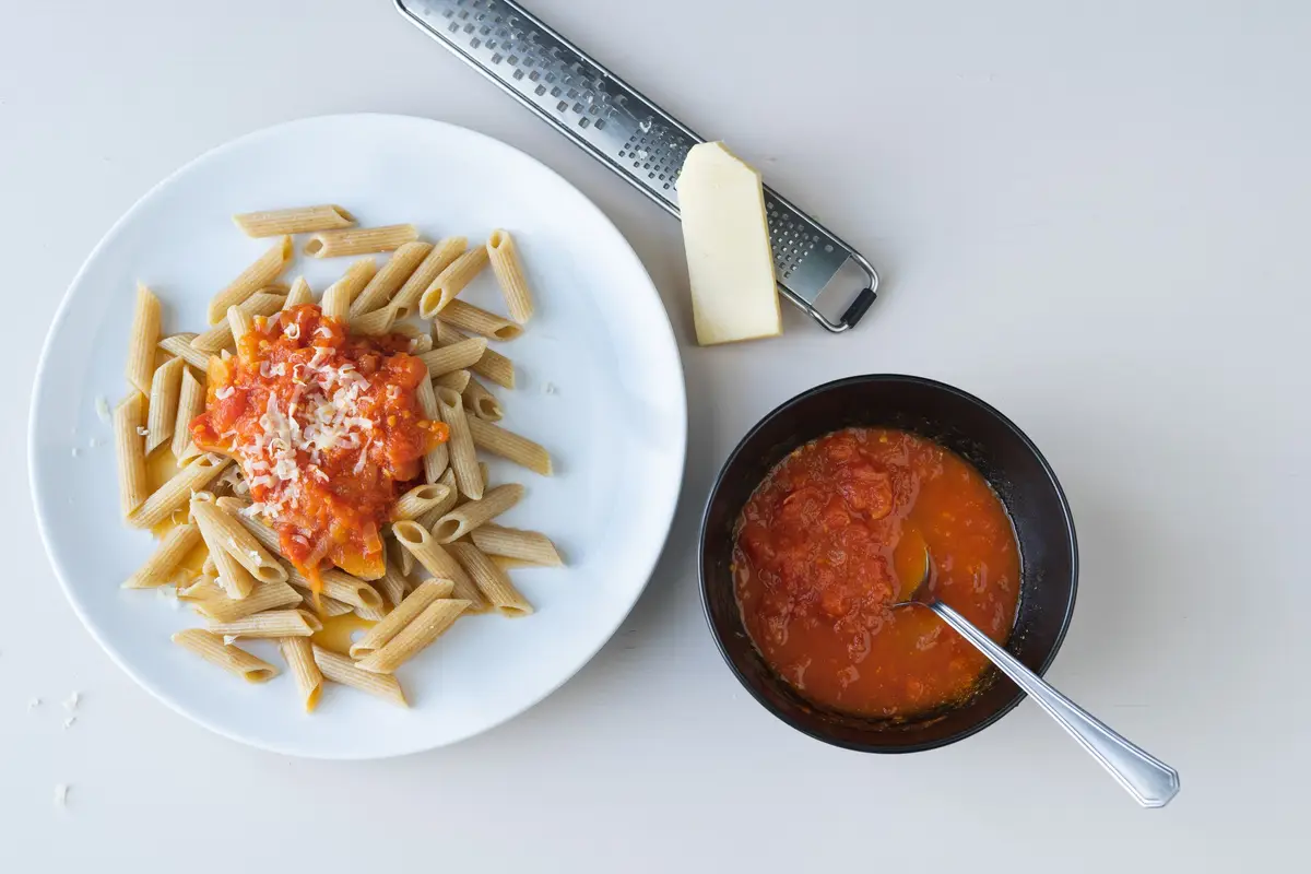 assiette pates sauce