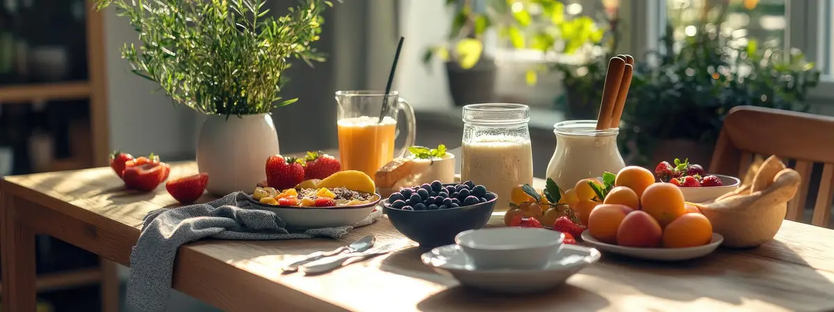 healthy breakfast table