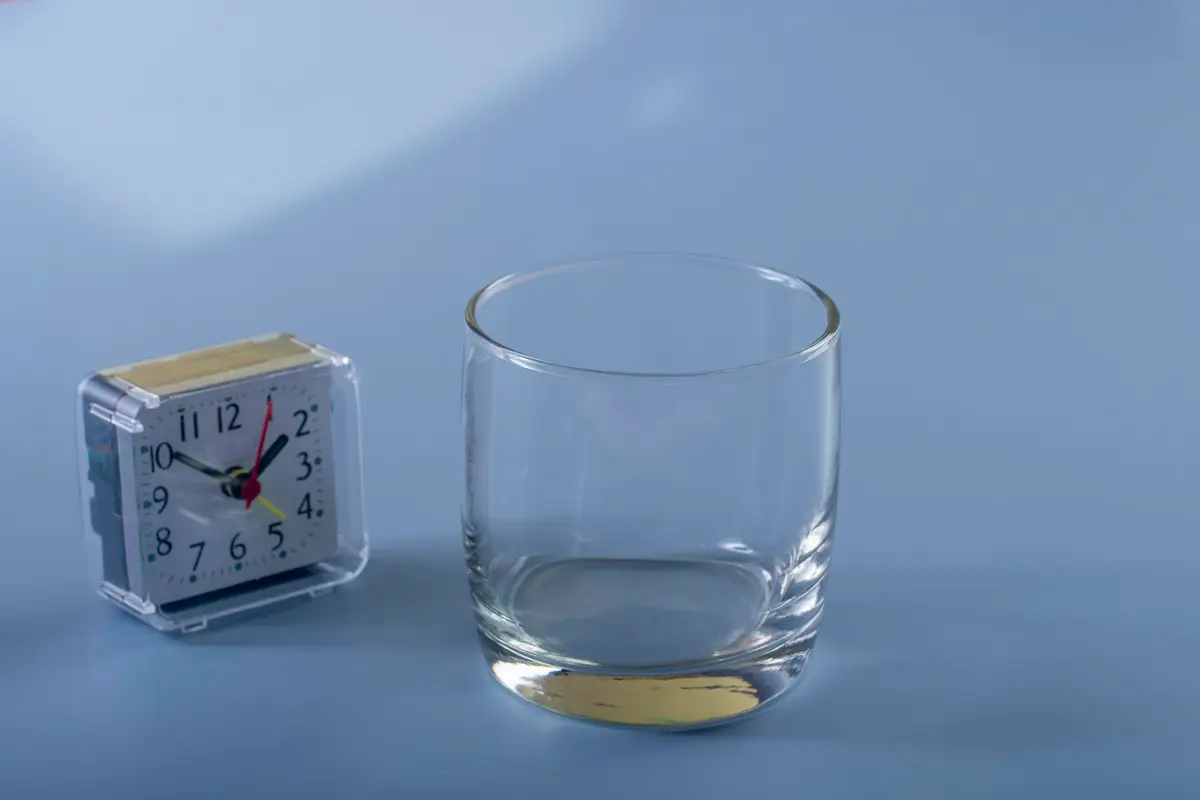 verre vide balance ventre